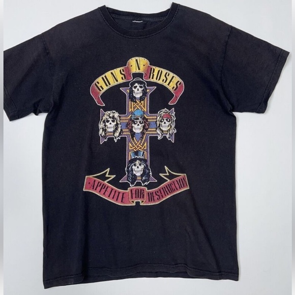 Vintage Men’s 90s Guns N Roses Appetite For Destruction Tour Graphic T shirt - Picture 1 of 4